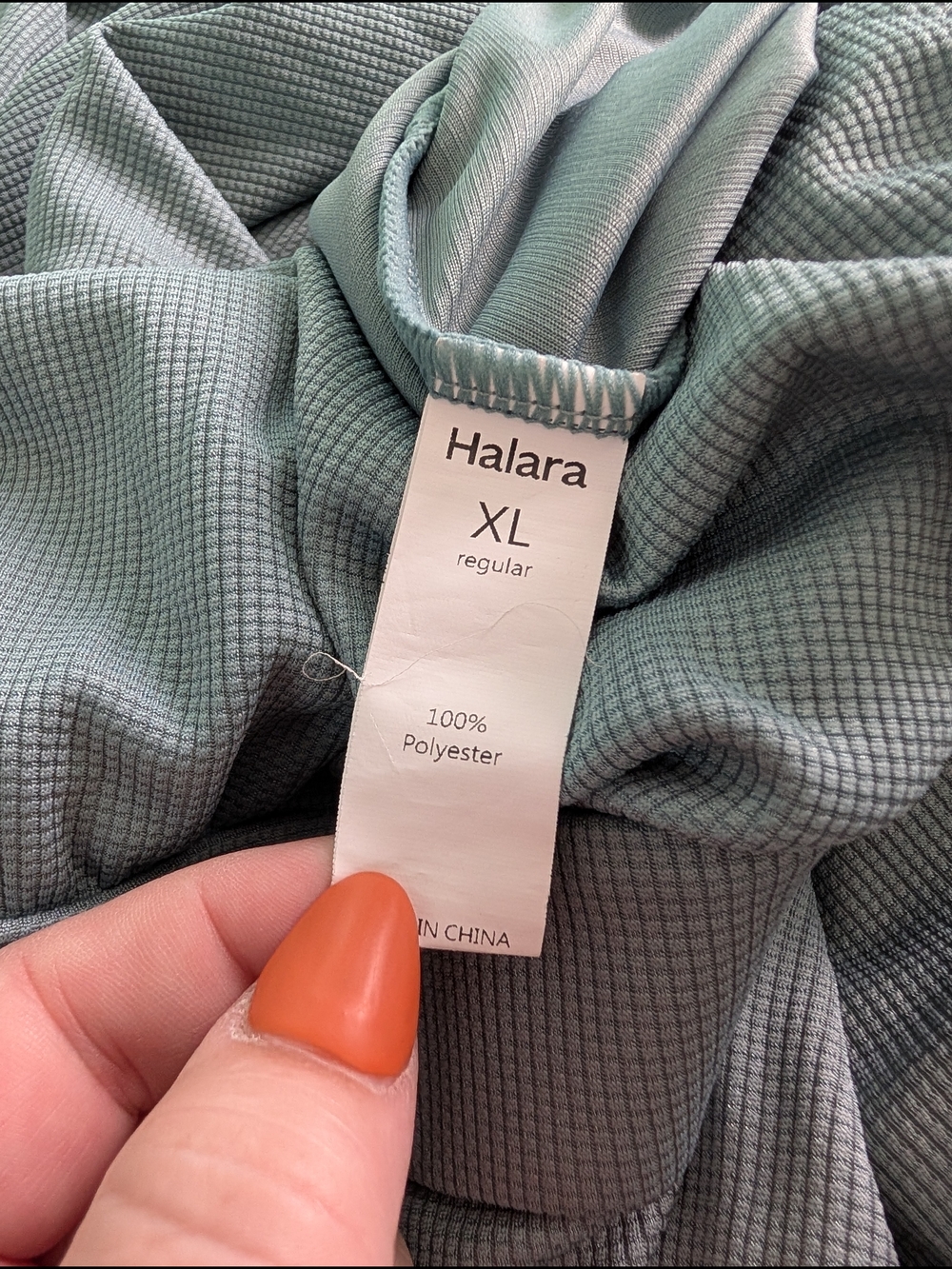 HALARA Waffle Knit Sage Green Jumpsuit - Picture 3 of 3